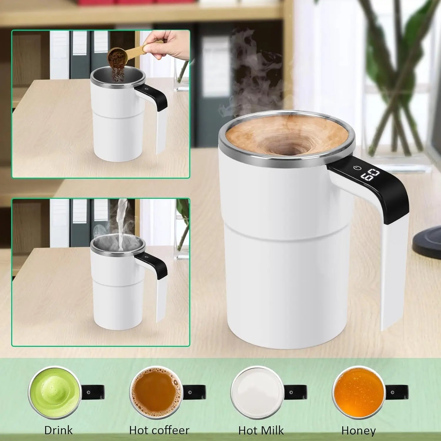 Self - Stirring Smart Mug with LCD Temp Display - We Sell On Amazon