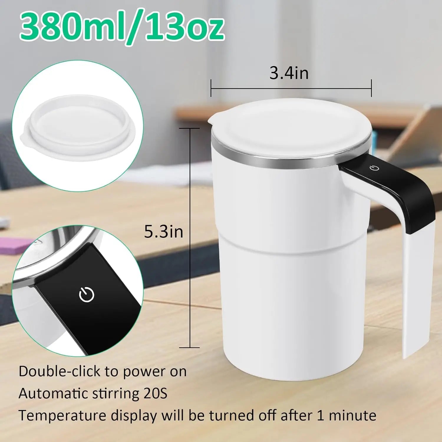 Self - Stirring Smart Mug with LCD Temp Display - We Sell On Amazon